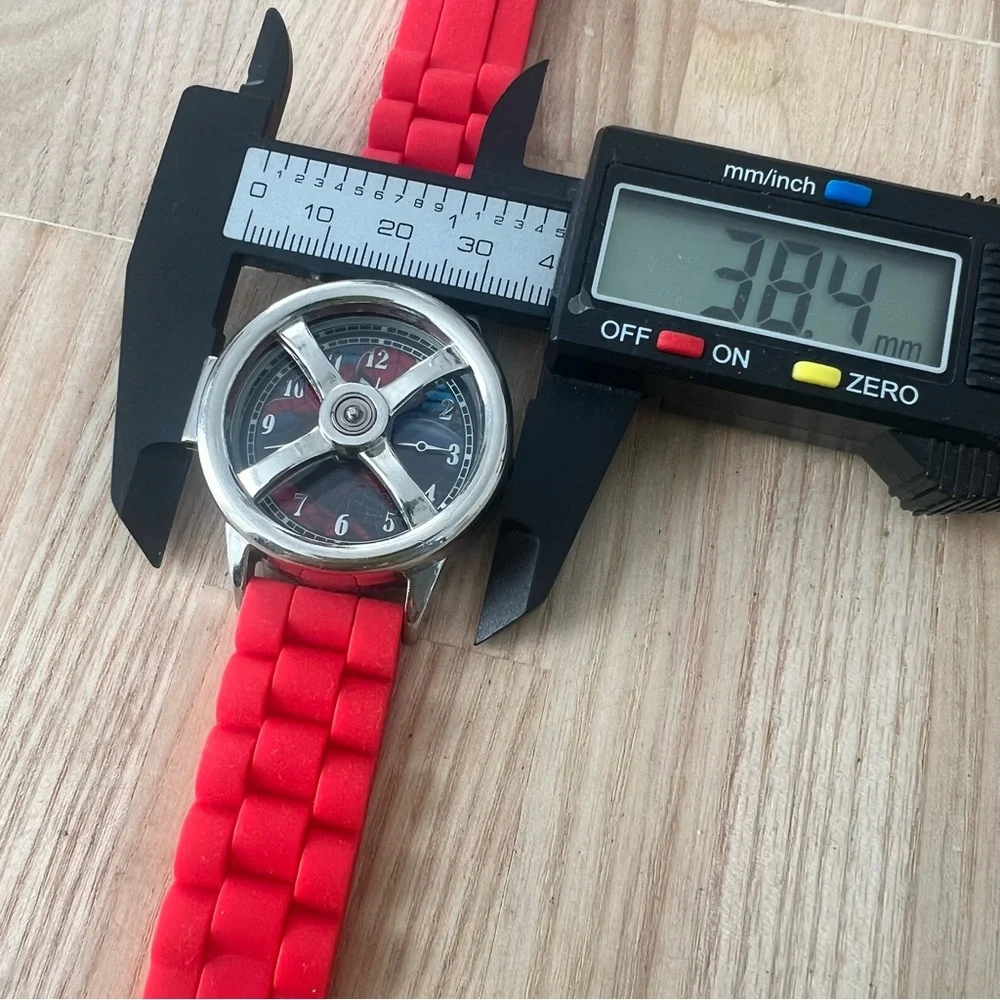 Marvel Spider-Man red and silver tone hidden watch NEW BATTERY